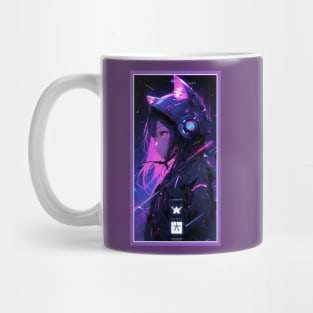 Anime Cute Cat Girl | Quality Anime Girl Artwork | Sci-Fi Manga Girl Anime Art Mug